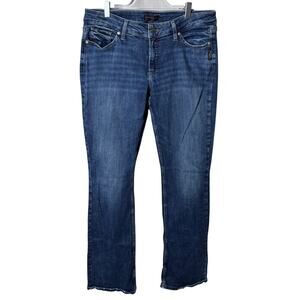 Silver Jeans Co Elyse Slim Bootcut Jeans Dark Wash Comfort Stretch W31 L35